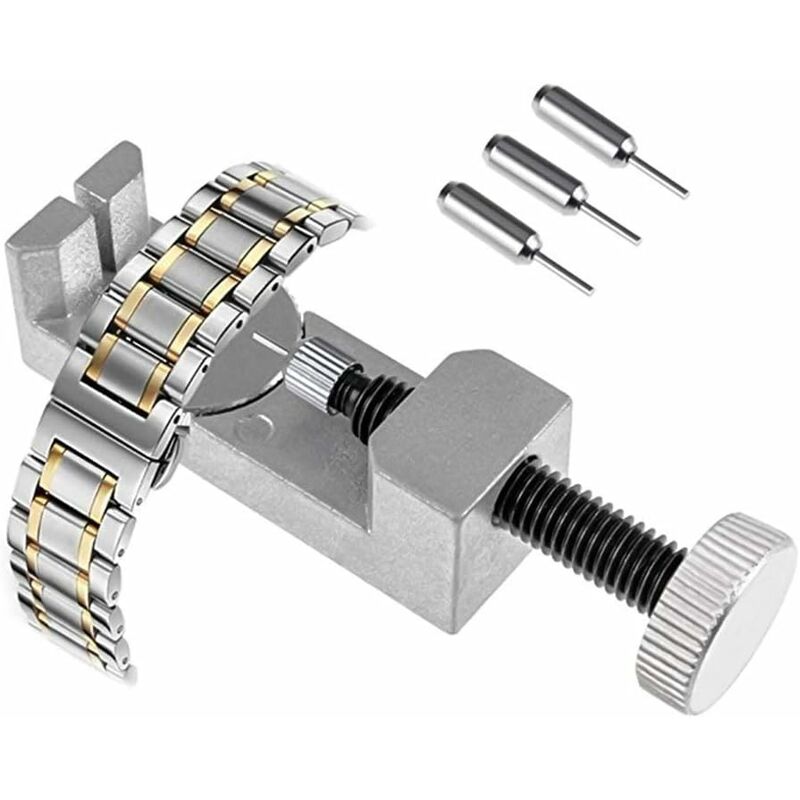 Adjustable Watch Pin Punch Tool, Watchmaker Watch Band Tool Link Pin Remover Repair Kit With 3 Extra Pins V1188-MS-227-1522