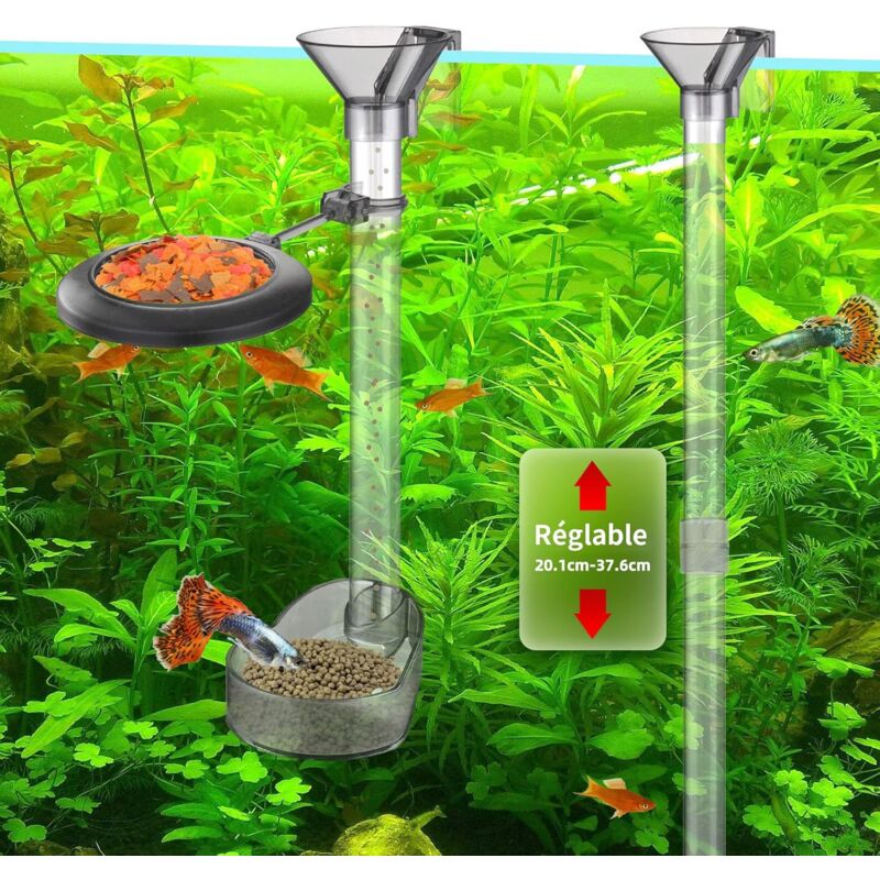 Assembled Feeding Tube, Aquarium Feeding Tube, Two Feeding Positions For Upper And Lower Fish (20-37Cm) V1188-MS-227-1523