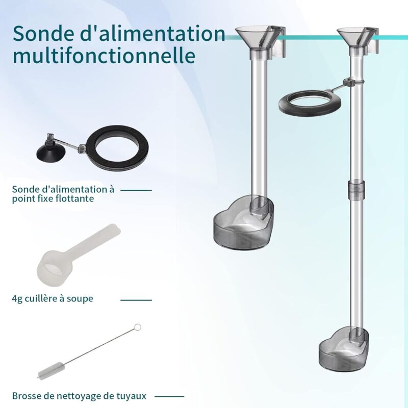 Assembled Feeding Tube, Aquarium Feeding Tube, Two Feeding Positions For Upper And Lower Fish (20-37Cm) V1188-MS-227-1523