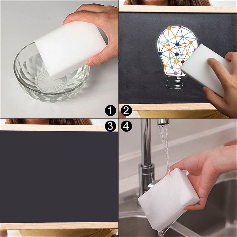 Magic Sponges, 50 pcs Melamine Cleaning Sponge - Magic Eraser For Bathroom, Pool, Kitchen, Floor, Wall - V1188-MS-227-1529