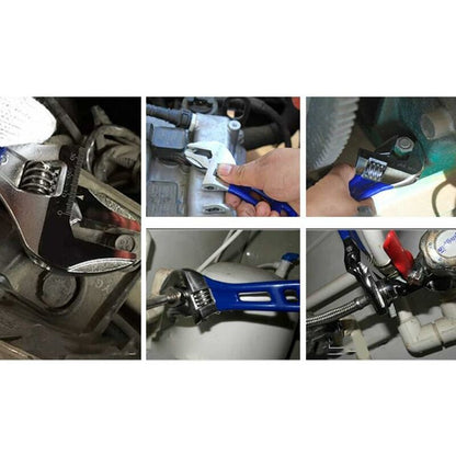 Adjustable Wrench, Wide Opening Adjustable Wrench With Short Handle, Pipe Pliers, Adjustable Wrench (4") V1188-MS-227-1531