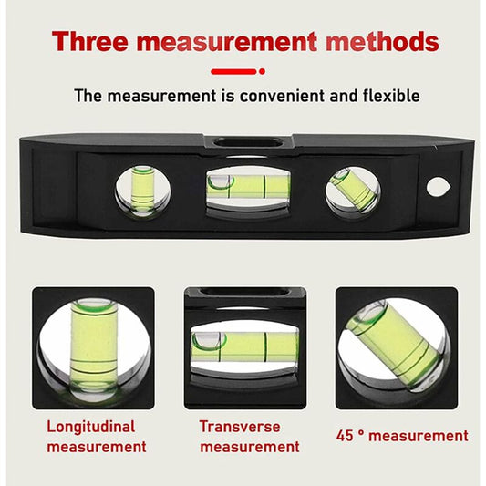 Compact Level, 3 Level Magnetic Level Bubble Measuring Tool Abs And Acrylic Level Measuring Tool V1188-MS-227-1534