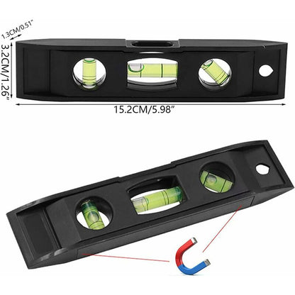 Compact Level, 3 Level Magnetic Level Bubble Measuring Tool Abs And Acrylic Level Measuring Tool V1188-MS-227-1534