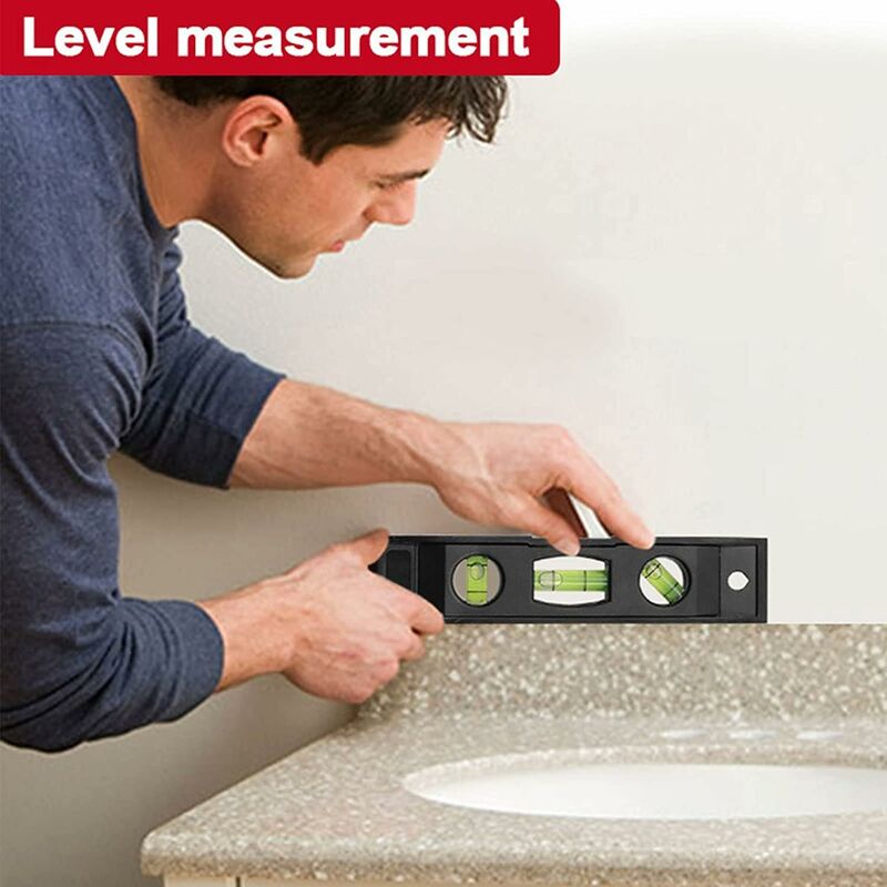 Compact Level, 3 Level Magnetic Level Bubble Measuring Tool Abs And Acrylic Level Measuring Tool V1188-MS-227-1534