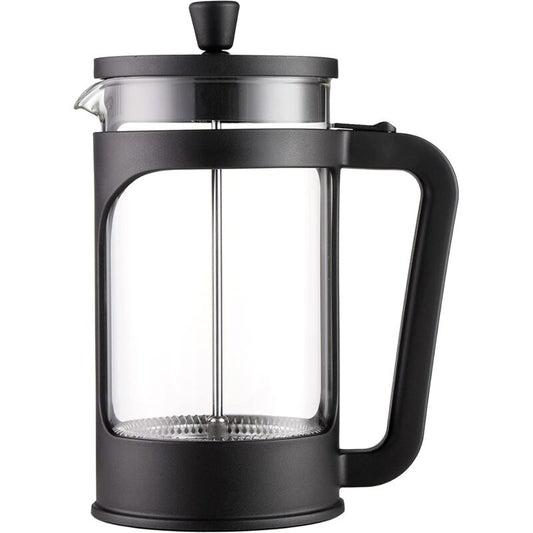 1 Liter/34 Oz French Press Coffee/Tea Maker Heat Resistant Borosilicate Glass, Stainless Steel Filter & Black V1188-MS-227-1535