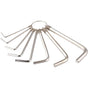 8 pcs Practical Metric Hex Allen Key Wrench Set For Repair 1.5/2/2.5/3/3.5/4/5/6Mm (Silver) V1188-MS-227-1536