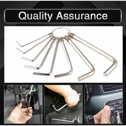 8 pcs Practical Metric Hex Allen Key Wrench Set For Repair 1.5/2/2.5/3/3.5/4/5/6Mm (Silver) V1188-MS-227-1536