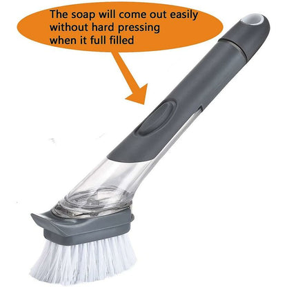 4 Pack Replaceable Brushes Dish Brush Refills, 2 In 1 Sponge And Bristle Brushes For Dish Washing, Easy V1188-MS-227-1537