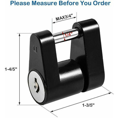 Caravan Security Locks For Safe And Durable Theft Protection, Unisex Metal Locksmith Tools, Trailer Lock, V1188-MS-227-1540