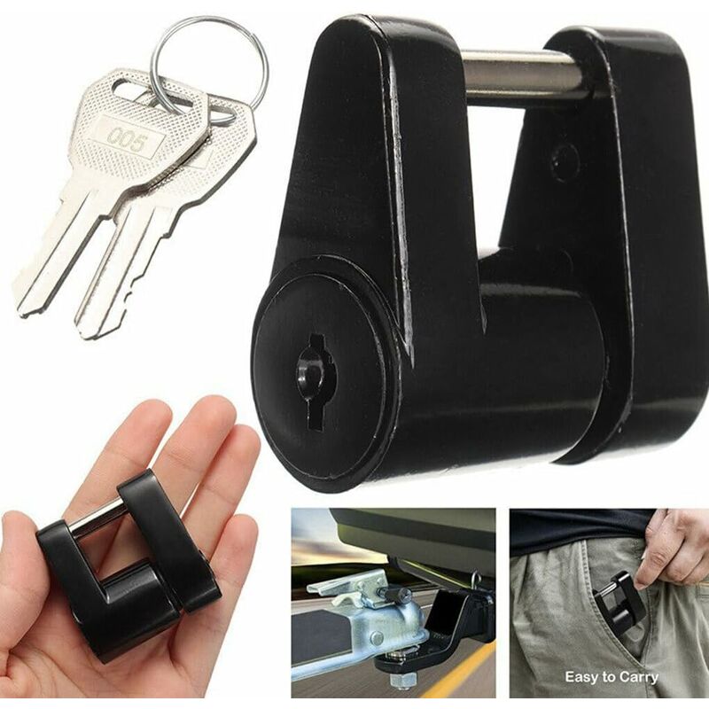 Caravan Security Locks For Safe And Durable Theft Protection, Unisex Metal Locksmith Tools, Trailer Lock, V1188-MS-227-1540