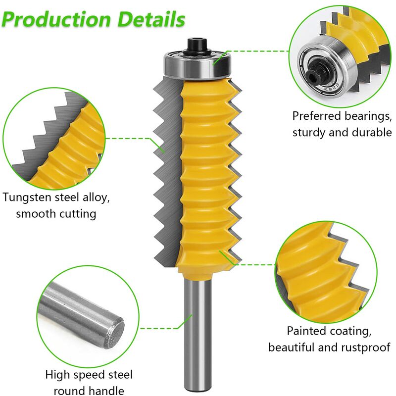 Multi-Tooth Woodworking Tool, 8Mm Carbide Wood ROuter Bit, Multi-Tooth ROuter Cutter, Woodworking Tools V1188-MS-227-1542
