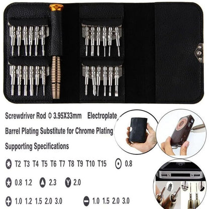 25 pcs Screwdriver Set Portable Precision Screwdriver Repair Tools Kit For Iphone, Computer, Toys, Glasses, V1188-MS-227-1546