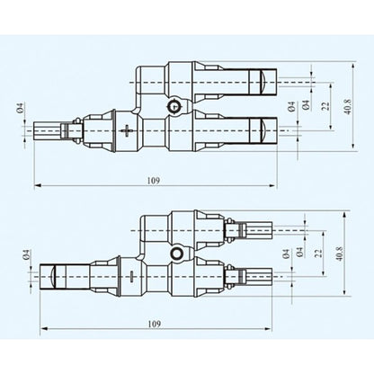 Solar Panel Mc4 Branch Connectors T/Y Cable Splitter Fitting V1188-MS-227-1547