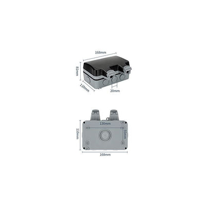 Outdoor Double Wall Socket With Usb Waterproof Heavy Duty Electrical Outlet With Wall Box (Double) V1188-MS-227-1552