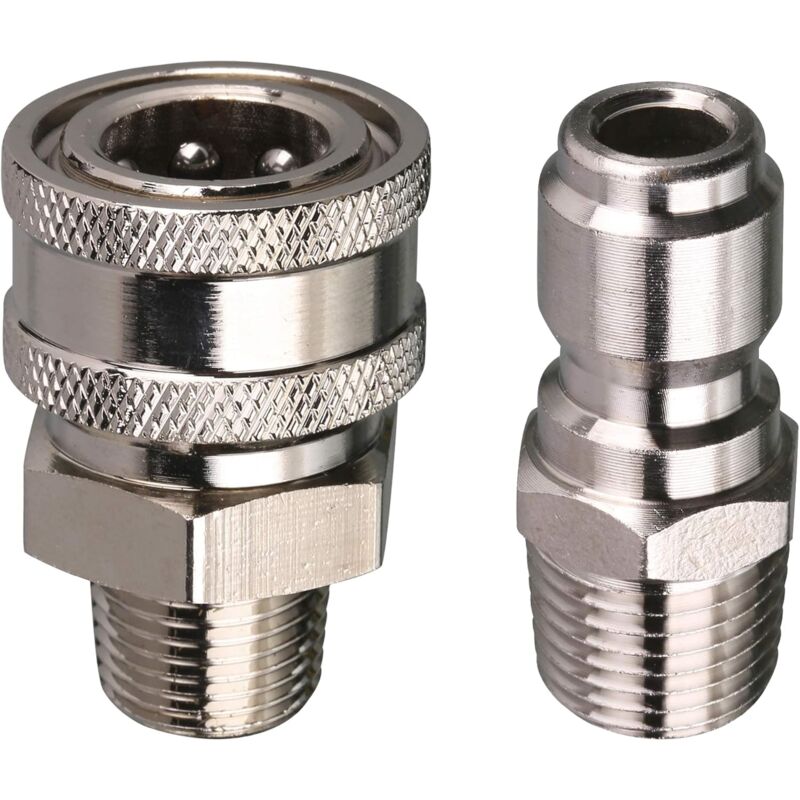 Pressure Washer Quick Connect Adapter Kit, 9.5Mm Male Thread, 5000 Psi 1 3/8'' Quick Connect Kit -Male V1188-MS-227-1555