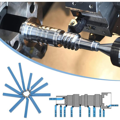 Universal Lathe Tools Milling Cutting Turning Tool Set, 11 pcs Carbide Tipped Cutting Tool Set, High V1188-MS-227-1557