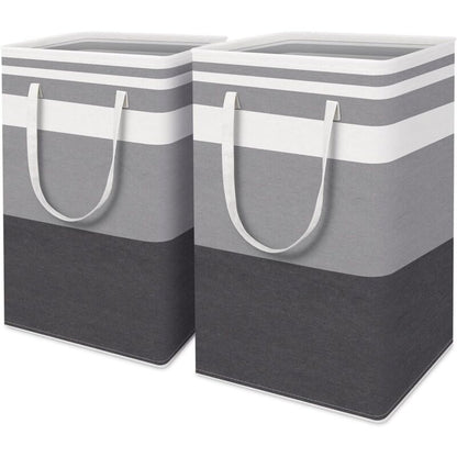 2 Pack Large Foldable Laundry Basket With Easy Carry Handles, Waterproof And Extended Handles For Storing And V1188-MS-227-1560