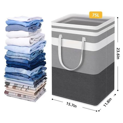 2 Pack Large Foldable Laundry Basket With Easy Carry Handles, Waterproof And Extended Handles For Storing And V1188-MS-227-1560