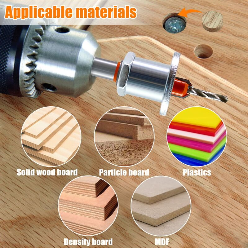 2 pcs Wood Drill Bits, Hss Drill Bit Set, 8Mm Steel Countersink Drill Bits, Countersink Drill Bit Set For V1188-MS-227-1565