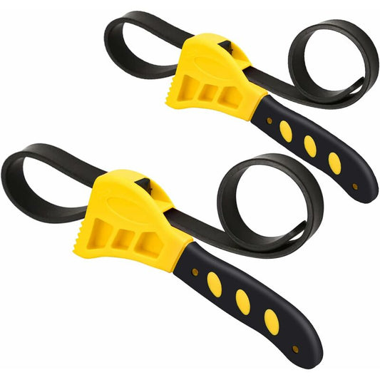 Cle A Sangle Reglable Pour Filtre, 2 Cles 6/8" A Sangle De Filtre Multifonctional Poignee Outil De Retrait V1188-MS-227-1569