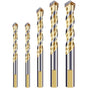 Multi-Material Drill Bit Set With Double Groove Carbide Tip For Tile, Concrete, Brick, Glass, Plastic, Wood, V1188-MS-227-1572