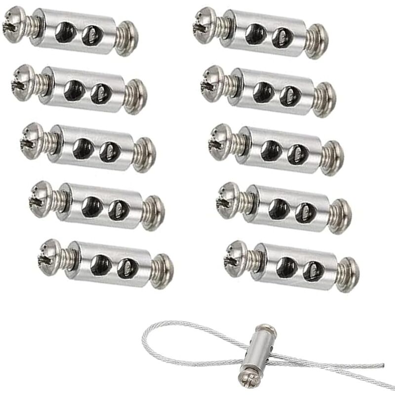 10 pcs Cable Clamps With Screw Terminal Cap, Cable Clips For 1-2Mm Diameter Cable And Wire, Double Ended V1188-MS-227-1576