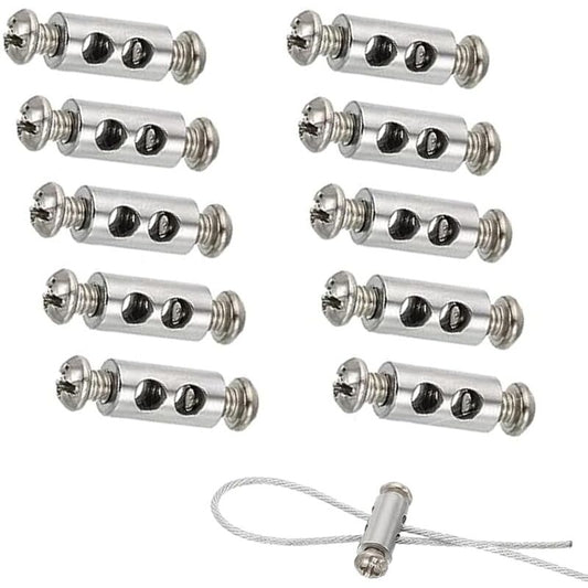 10 pcs Cable Clamps With Screw Terminal Cap, Cable Clips For 1-2Mm Diameter Cable And Wire, Double Ended V1188-MS-227-1576