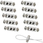 10 pcs Cable Clamps With Screw Terminal Cap, Cable Clips For 1-2Mm Diameter Cable And Wire, Double Ended V1188-MS-227-1576