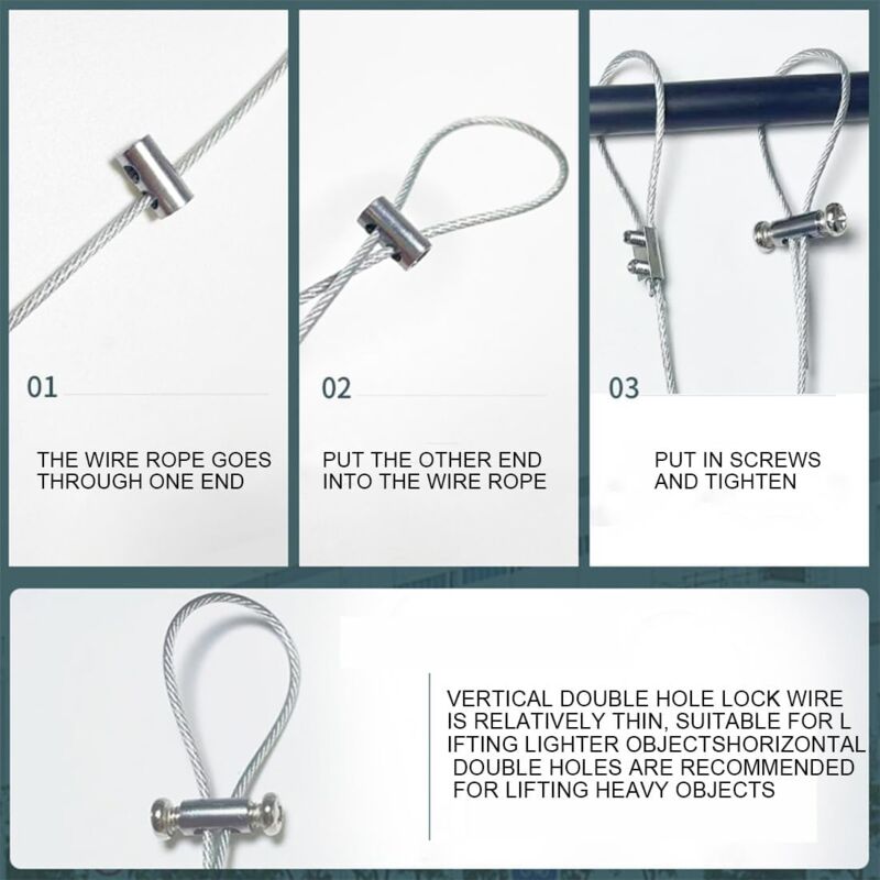 10 pcs Cable Clamps With Screw Terminal Cap, Cable Clips For 1-2Mm Diameter Cable And Wire, Double Ended V1188-MS-227-1576
