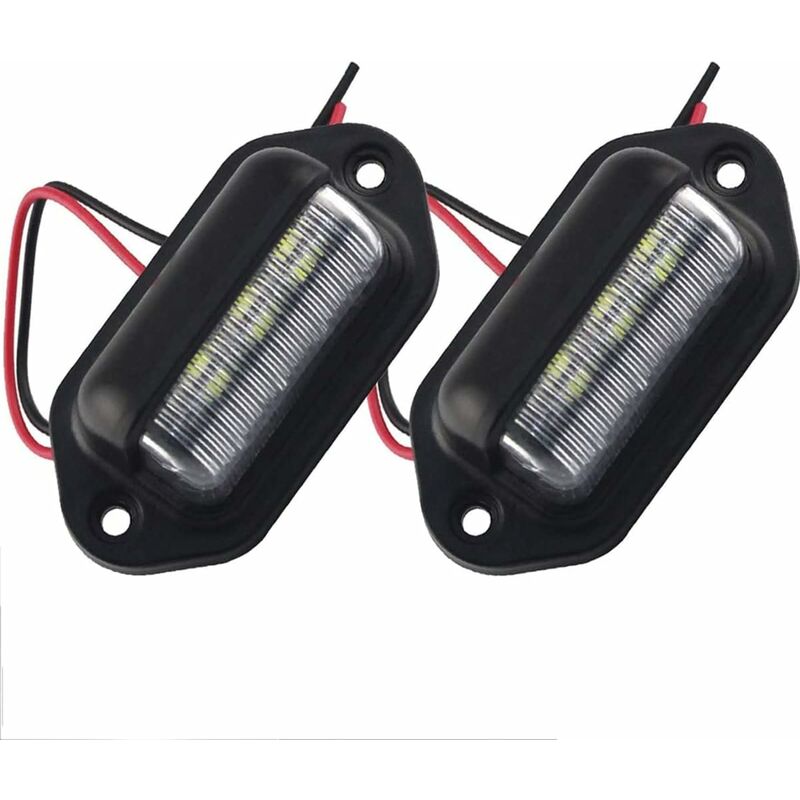 2 pcs LED License Plate Light Universal 6 Smd2835 Convenience Courtesy Door Step Lamp Light For Trailers Rv V1188-MS-227-1578