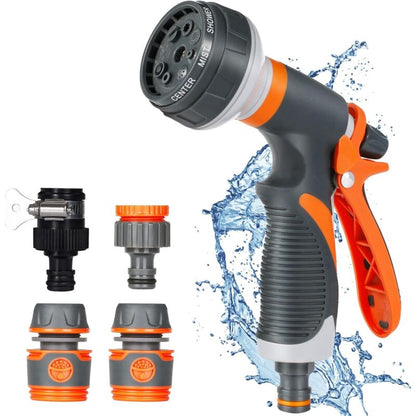 Garden Sprayer, 8 Watering Modes Watering Gun With 4 Interface For Car Washing, Gardens, Plants, Pets V1188-MS-227-1585
