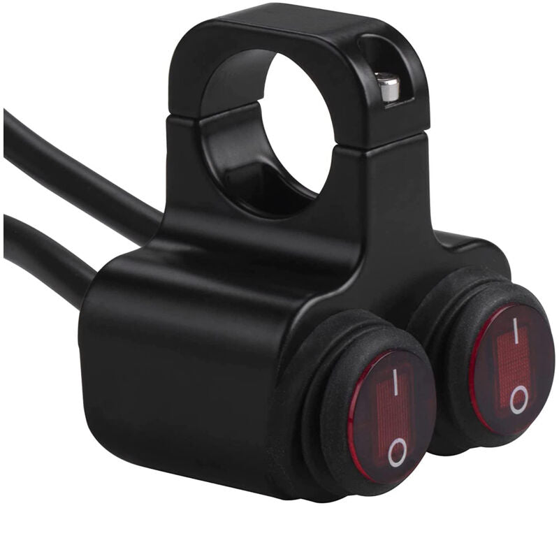 12V Waterproof Motorcycle Atv Bike 22Mm 7/8 Inch Handlebar Dual Control Kill Button Headlight Switch Hazard V1188-MS-227-1591