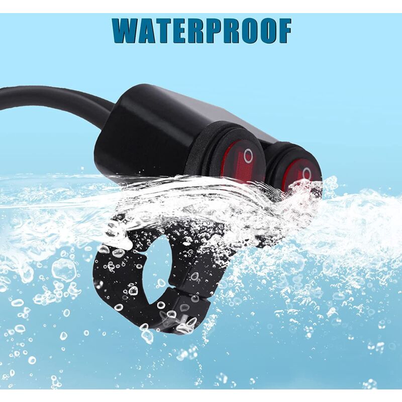 12V Waterproof Motorcycle Atv Bike 22Mm 7/8 Inch Handlebar Dual Control Kill Button Headlight Switch Hazard V1188-MS-227-1591