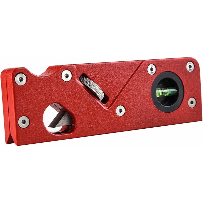 Lightweight Wood Hand Planer Manual Adjustable Wood Chamfer Planer For Smoothing Contours - Red V1188-MS-227-1599