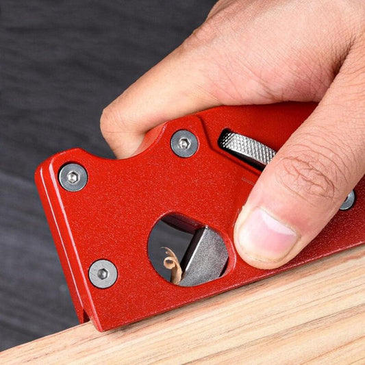 Lightweight Wood Hand Planer Manual Adjustable Wood Chamfer Planer For Smoothing Contours - Red V1188-MS-227-1599