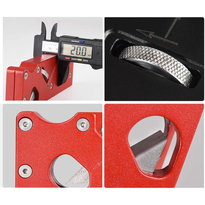 Lightweight Wood Hand Planer Manual Adjustable Wood Chamfer Planer For Smoothing Contours - Red V1188-MS-227-1599