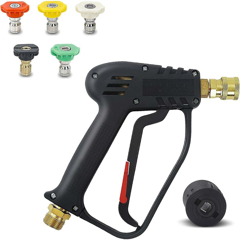 High Pressure Washer Gun, 4000 Psi 280Bar, M22 Interface (14 Mm) Contains Karcher Quick Connector, 5 Water V1188-MS-227-1600