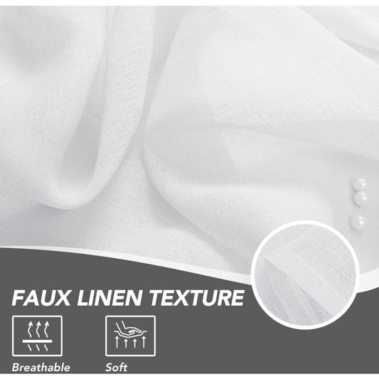 2 pcs Set Voile Curtains Super Soft Decorative Eyelet Curtain Living ROom Bedroom Girl Baby 132X160Cm White V1188-MS-227-1604