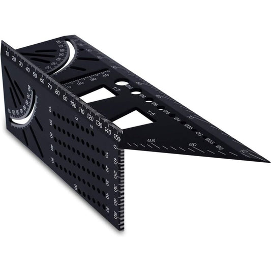 3D Aluminum Alloy Carpenter Square, 90 To 45 Degree Professional Angle Ruler, Woodworking Measuring Ruler V1188-MS-227-1606