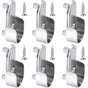 6 pcs Oval Wardrobe Rail End Brackets Nickel Plated Silver Wardrobe ROd Holder 15Mm Wardrobe Flange Rail V1188-MS-227-1613