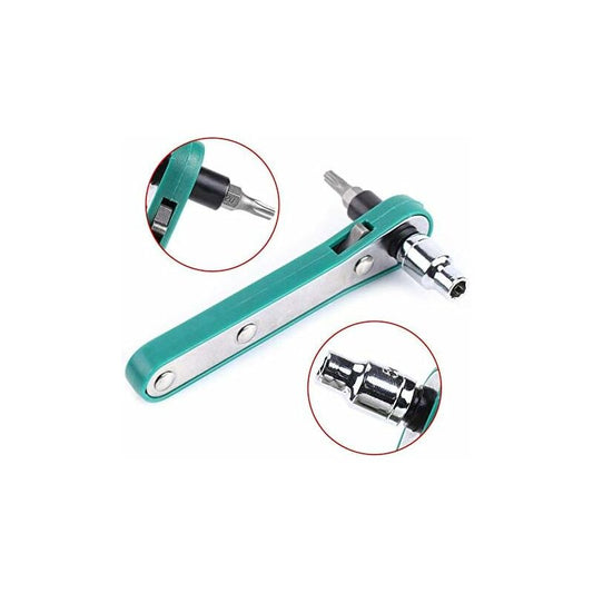 1/4" Ratcheting Angled Screwdriver Set With Right Angle Hexagon Screwdriver Bit And Sockets V1188-MS-227-1619