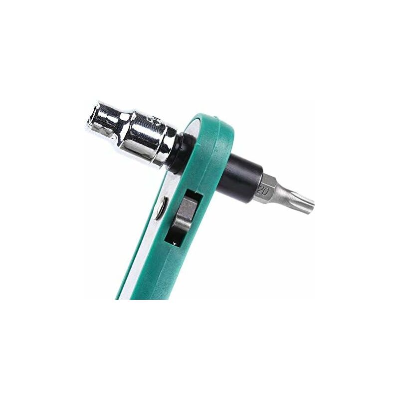 1/4" Ratcheting Angled Screwdriver Set With Right Angle Hexagon Screwdriver Bit And Sockets V1188-MS-227-1619