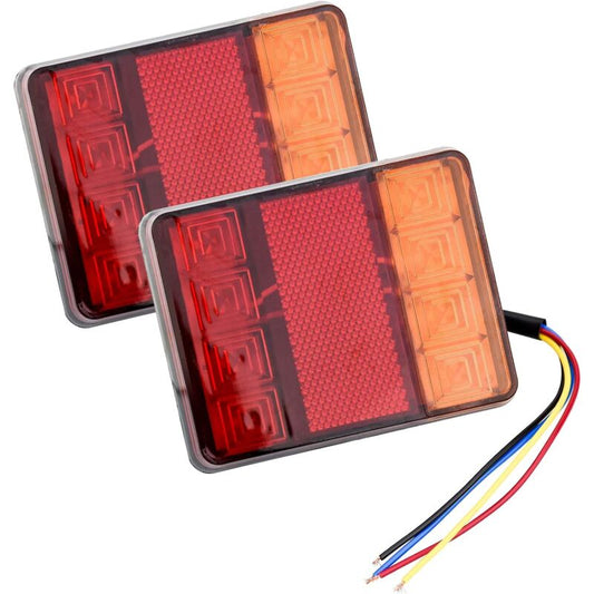 2 pcs 12V LED Tail Lights, Multifunctional Rear Lights For Tractor Truck Trailer V1188-MS-227-1620