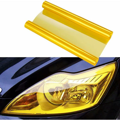 30Cmx100Cm Car Fog Light Tail Light Vinyl Film Sticker (Yellow) V1188-MS-227-1622