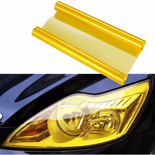 30Cmx100Cm Car Fog Light Tail Light Vinyl Film Sticker (Yellow) V1188-MS-227-1622