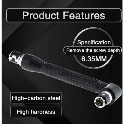 L-Shaped Socket Wrench Set - 1/4" Screwdriver And Bits - L-Shaped Extension Handle - Double Head Hex Socket V1188-MS-227-1624