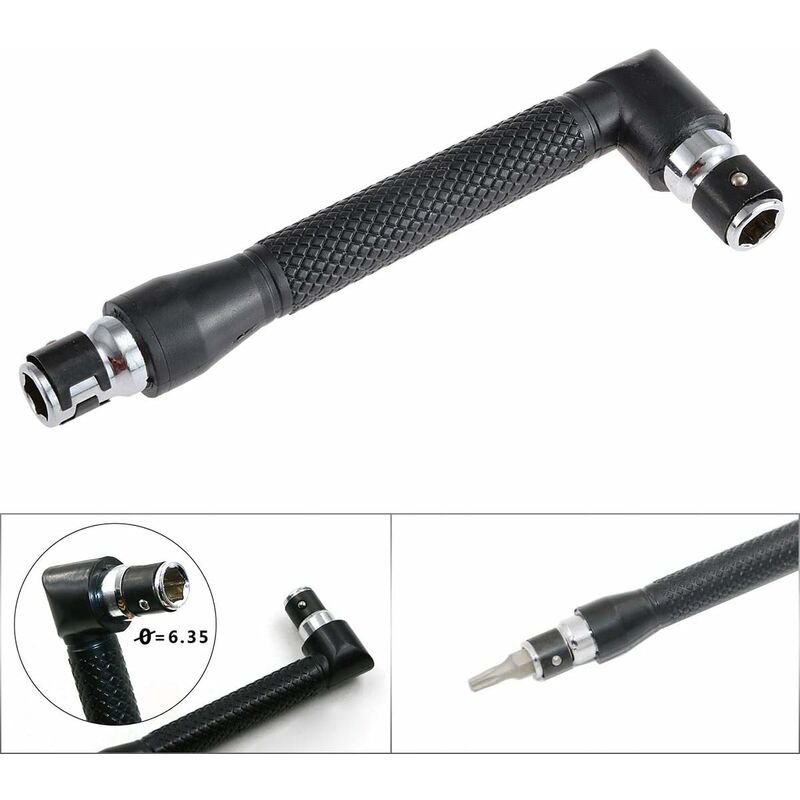L-Shaped Socket Wrench Set - 1/4" Screwdriver And Bits - L-Shaped Extension Handle - Double Head Hex Socket V1188-MS-227-1624