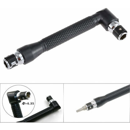 L-Shaped Socket Wrench Set - 1/4" Screwdriver And Bits - L-Shaped Extension Handle - Double Head Hex Socket V1188-MS-227-1624