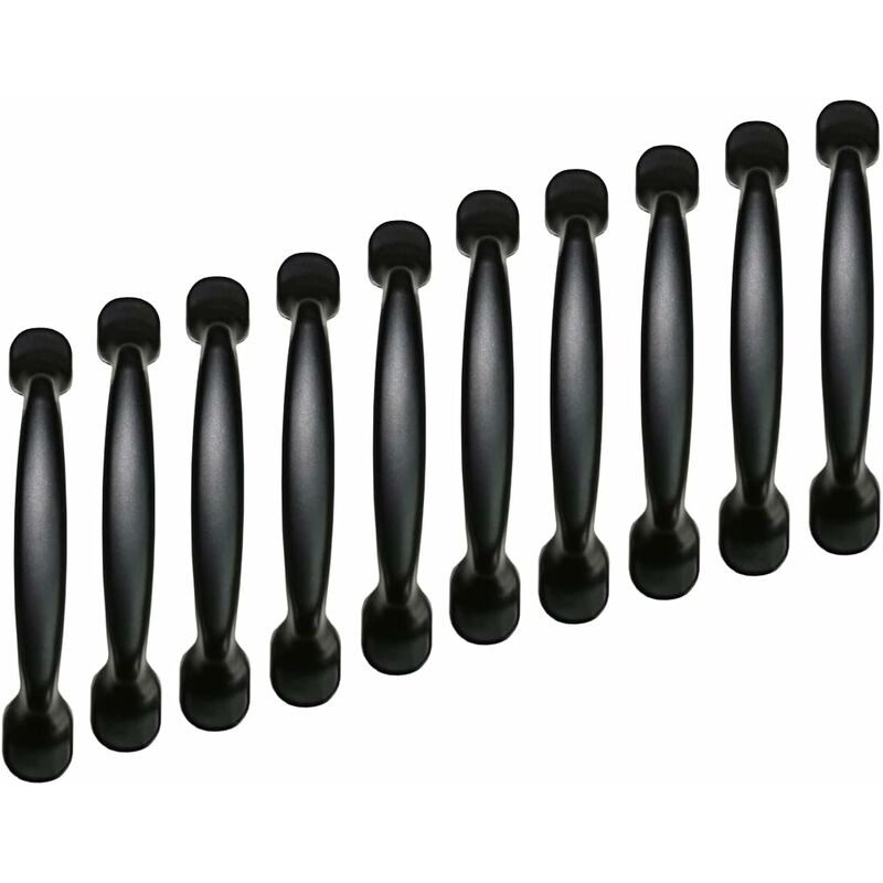 10X 96Mm Black Kitchen Cabinet Door Pulls Cupboard Drawer Bedroom Furniture Pull Handle V1188-MS-227-1626