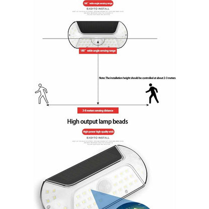 Solar Light Outdoor 40 LED Motion Sensor Waterproof Wireless Solar Security Lights For Outdoor Garage Yard V1188-MS-227-1629